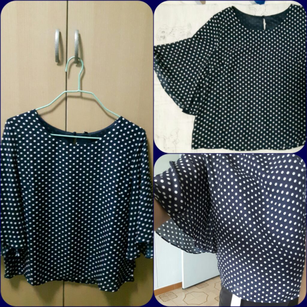 ladies polka dot tops