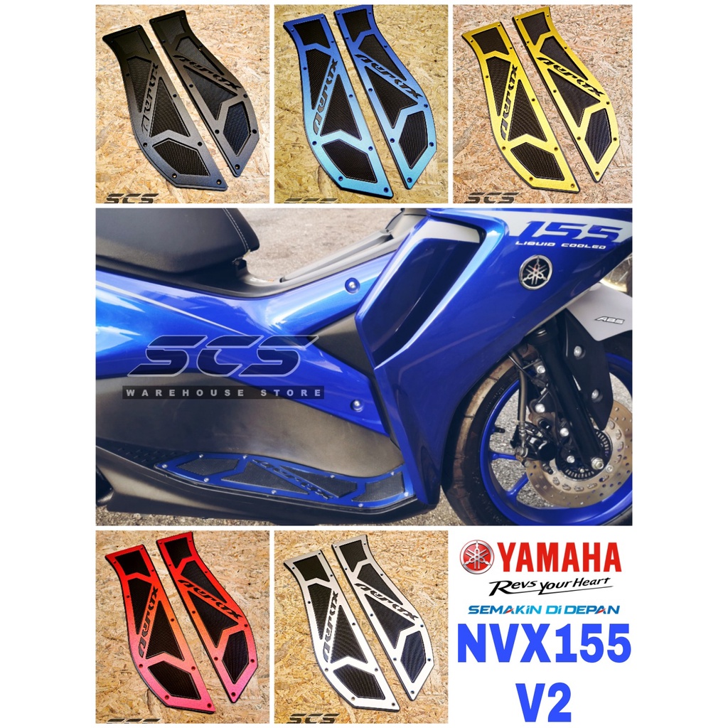 YAMAHA NVX 155 V2 2021 Carpet Foot Pedal Floor Panel Footboard Alloy Pengalas Kaki Aerox NVX155