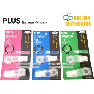 Plus Japan 6m x 4.2mm Refillable MR Pen Style Correction Tape Tippex Pack2 
