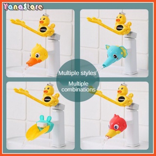 Cute Animal Duck Elephant Shape Water Mini Faucet Extension Tap Extender for Kids Children Hand Washing Faucet Sprinkler Hand Washing Artifact for Kids Cartoon Silicone Extension