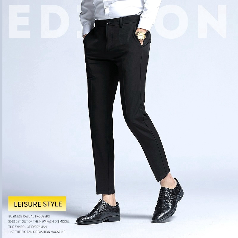 plain black work pants