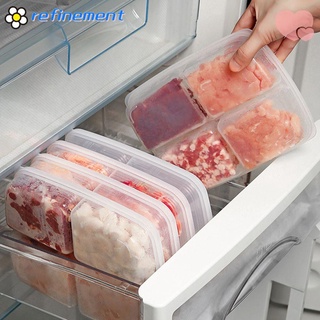 REFINEMENT Food Storage Container Food Storage Boxes Clear Freezer Refrigerator Items Plastic Can Kitchen Organizer Vegetable Crisper