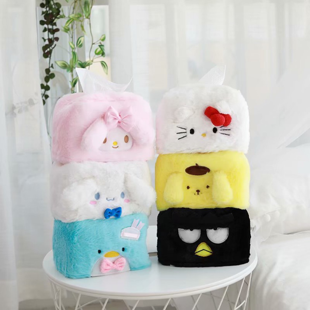 Sanrio Hello Kitty Melody Cinnamoroll Pompompurin Tuxedosam Bad Badtz Sumikko Gurashi Tissue Box