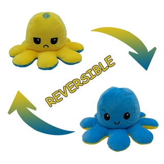 reversible octopus plush yellow