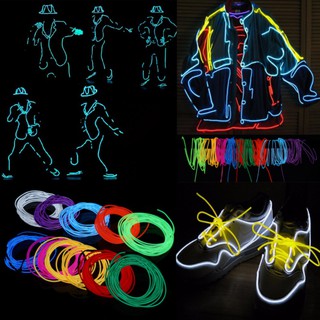 3V/5V/12V Neon Light  EL Wire Led Dance Party Decor Car Lights Neon LED lamp Flexible 2.3MM Rope Tube LED Strip