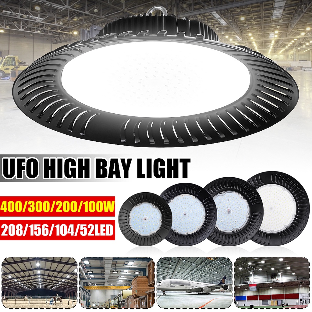 60/100/150/200W LED UFO High Bay Lights 6000K Warehouse Industrial Lighting 2 