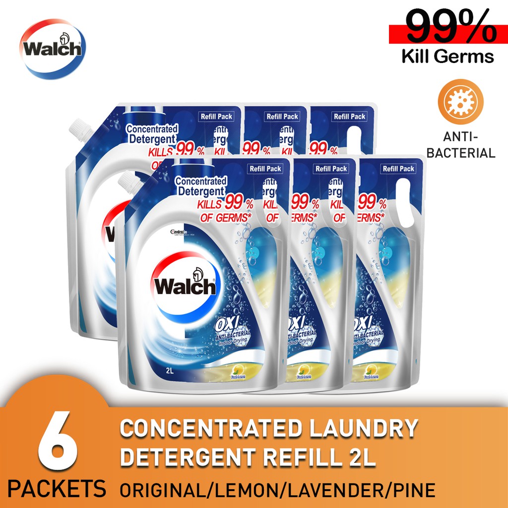 Walch Antibacterial Laundry Detergent 2L x 6 Packets Shopee Singapore