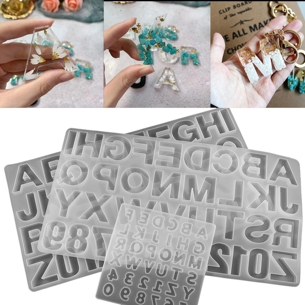 1pc Alphabet 26 Letters And Numb Silicone Mold Capital Letter Epoxy