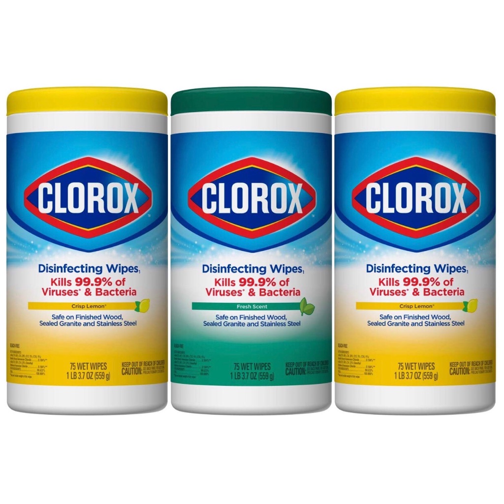 Ready Stock Clorox Disinfecting Wipes Value Pack Bleach Free Cleaning Wipes 75 Count Each Pack Of 3 Shopee Singapore