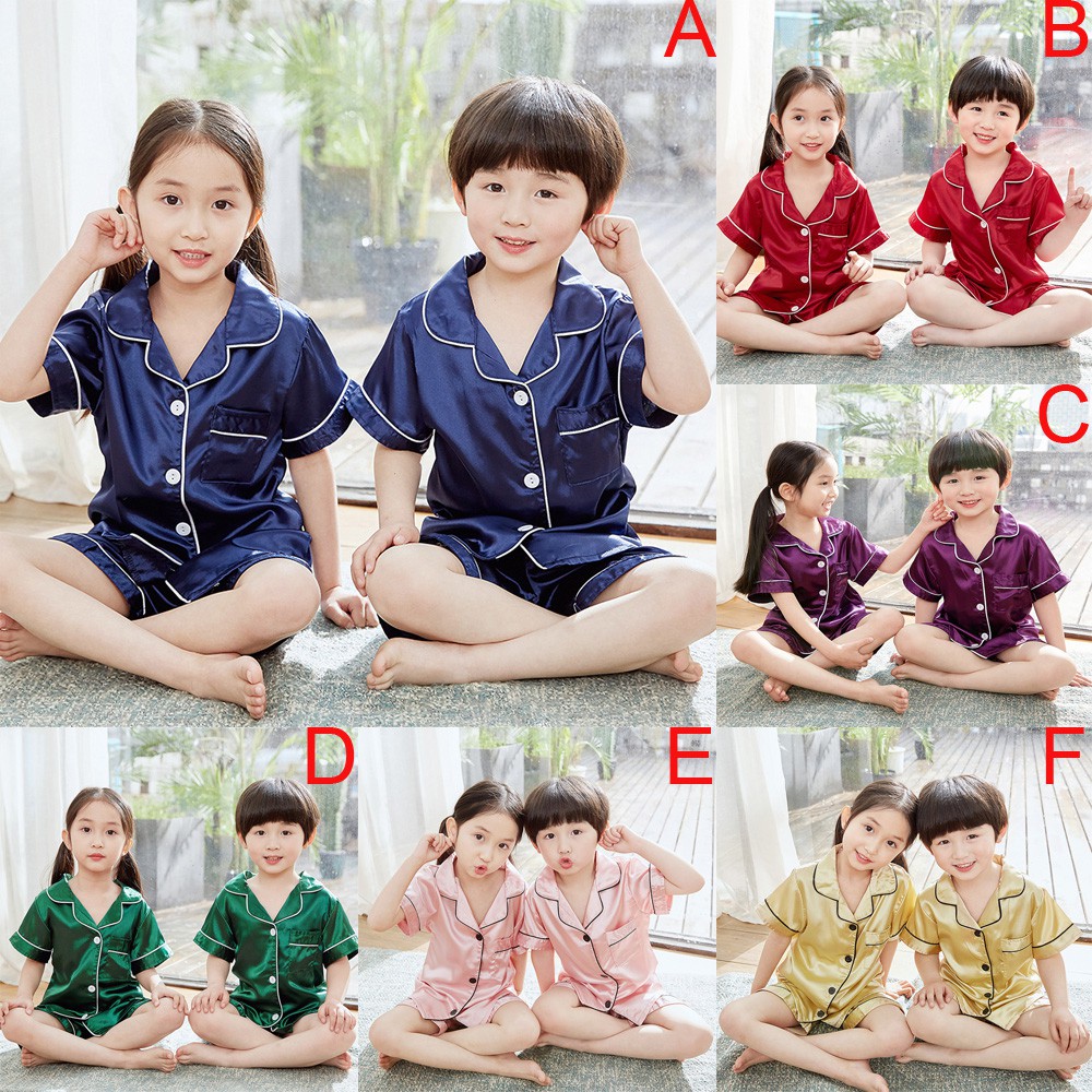 Readystock Children Kids Pajamas  Baju  Tidur  Set Boys Girls 
