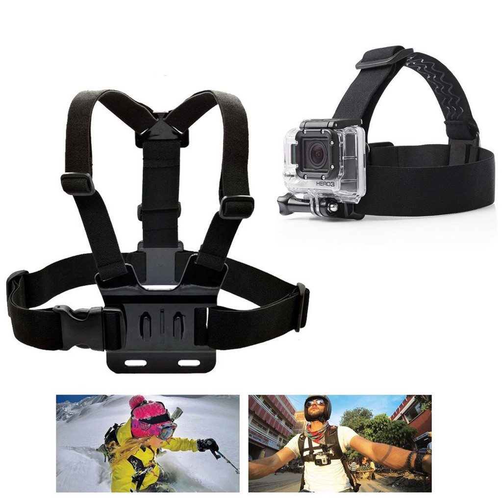 Head Strap Chest strap Mount Accessories Kits for Gopro 9 Hero 8 7 6 5 4 3+ 3 camera Shopee