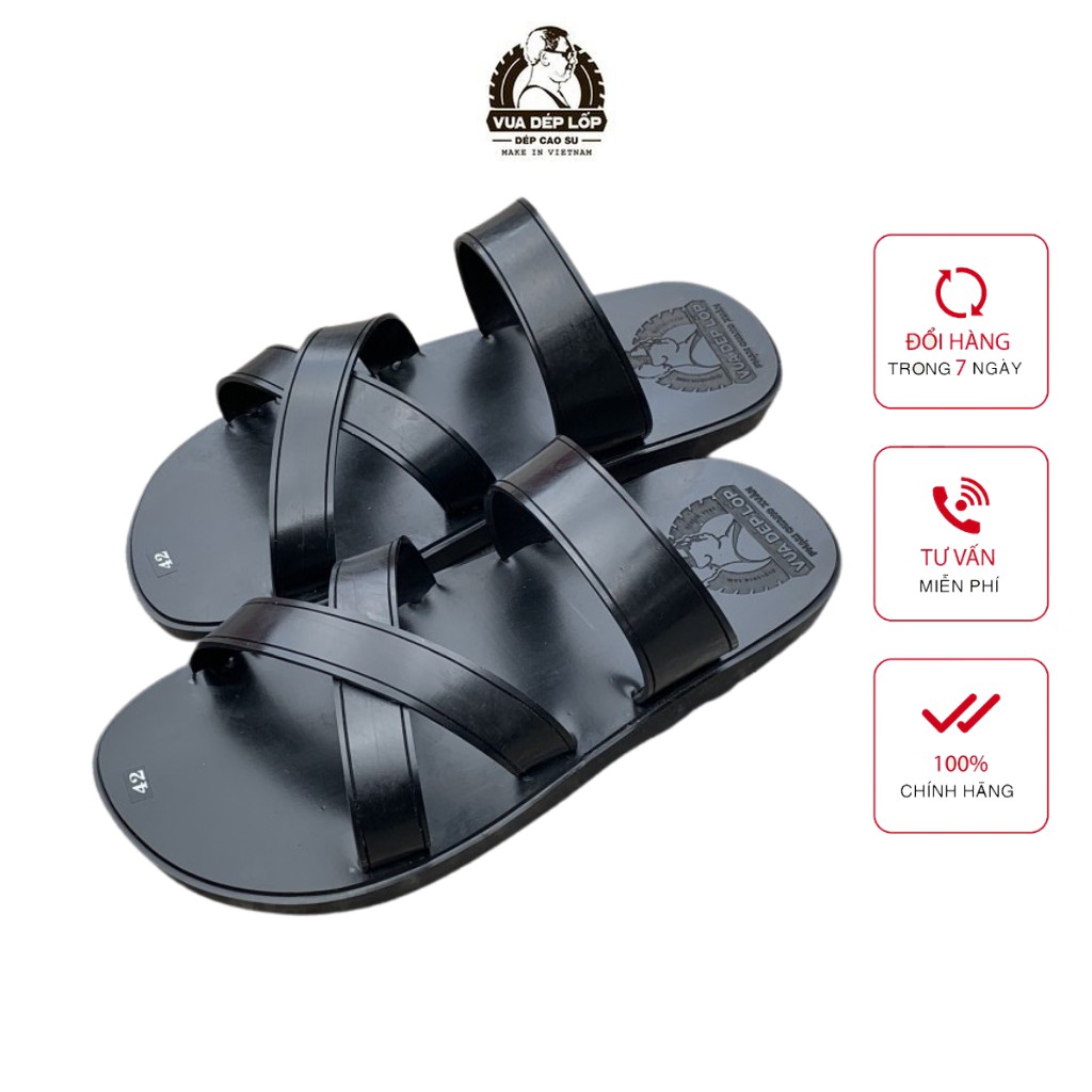 Dép cao su 3 quai chéo lốp máy bay VUA DÉP LỐP