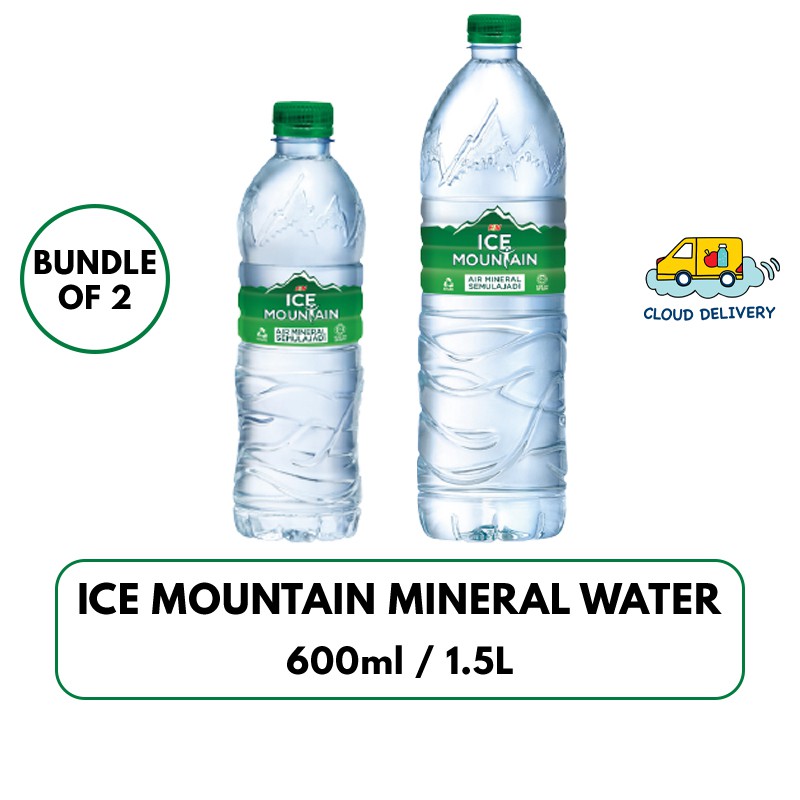 [Bundle of 2] Ice Mountain Mineral Water (600ml / 1.5L) Shopee Singapore