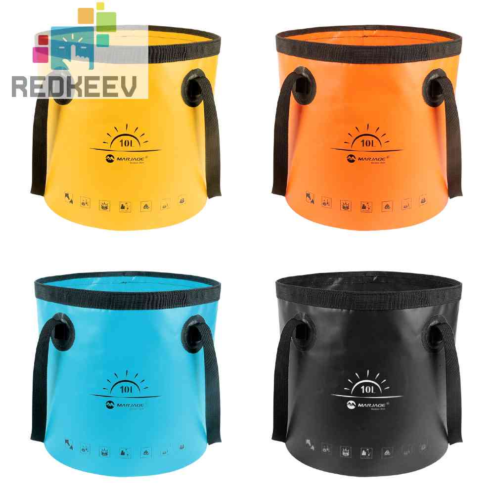 Redkeev  5L/10L/20L Portable Folding Bucket Collapsible Water Container Camping Fishing Travel Home Car Washing Storage