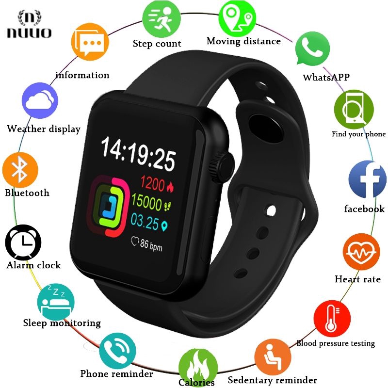 V6 Smart Watch Men Women Smartband Blood Pressure ...