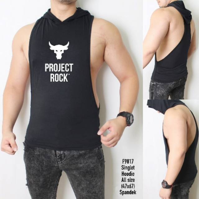 project rock black hoodie