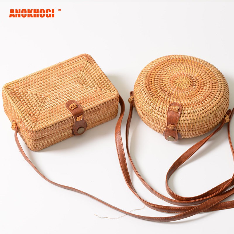 rattan sling bag