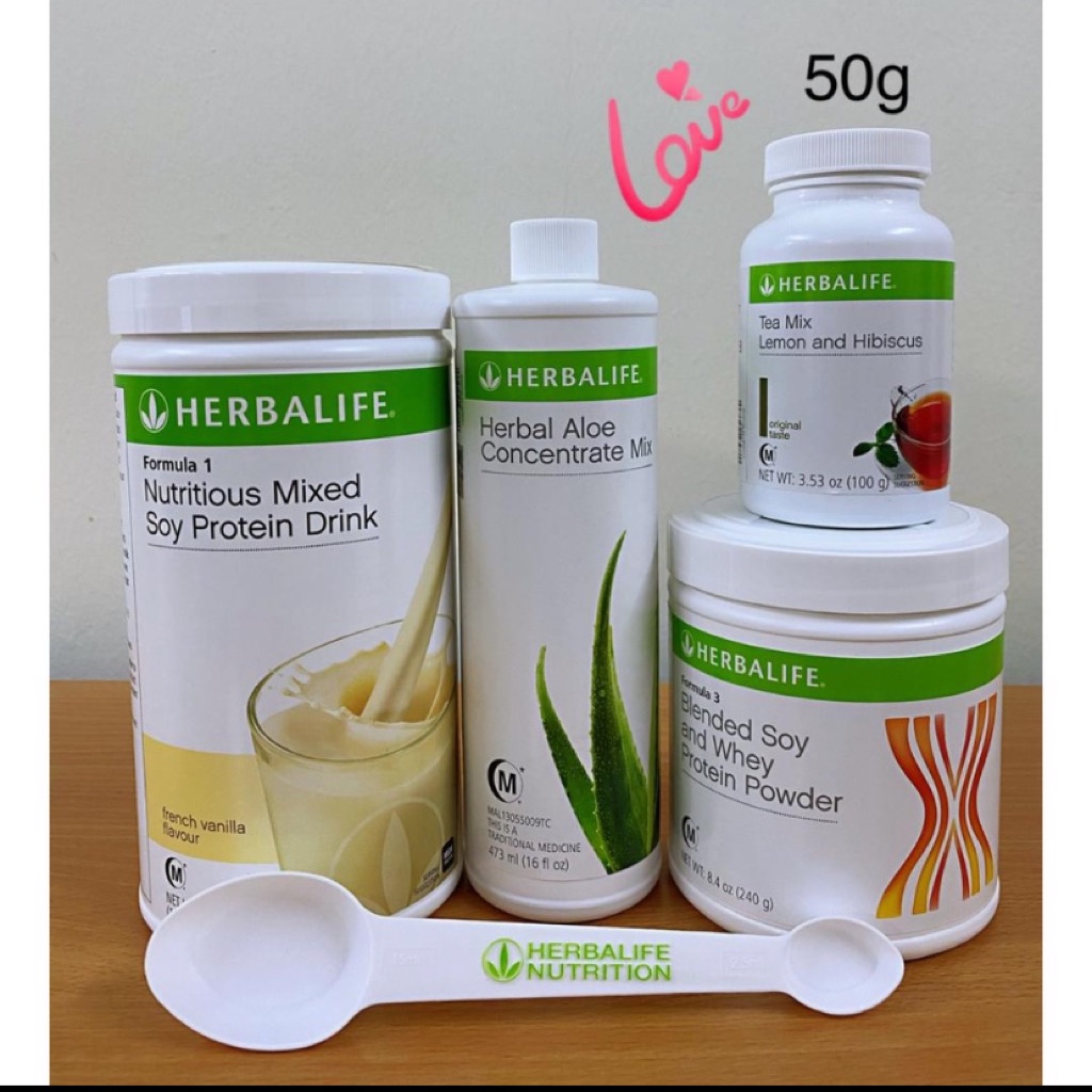 Herbalife formula 1 shake + formula 3 protein powder +tea 50g + aloe
