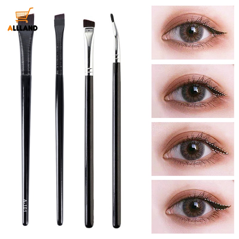 Image of 1 Pcs Black Multipurpose Angled Eyeliner Brush/ Portable Soft Fibrous Filaments Detial Brushes/ Professional Super Fine Make Up Tools #0