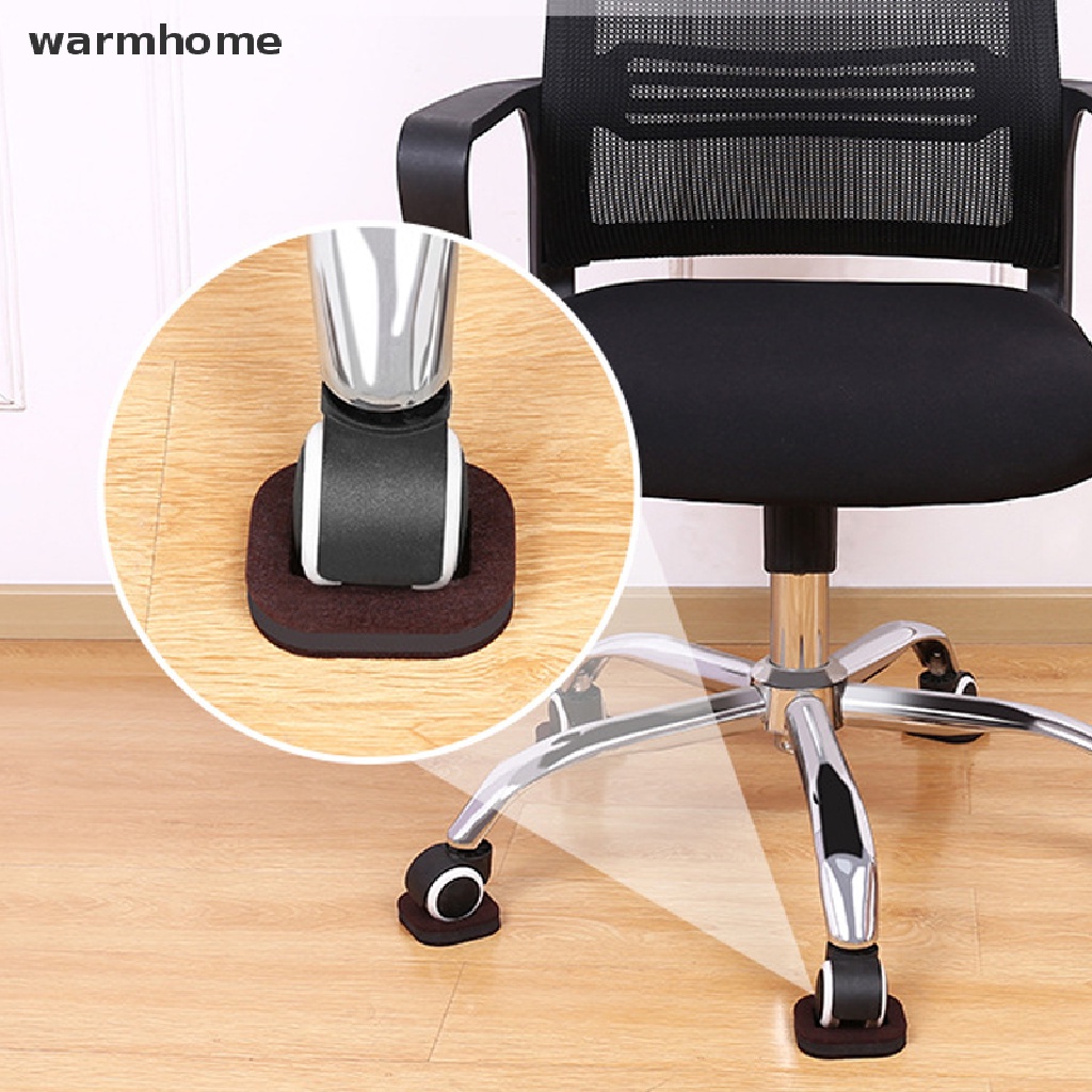 warmhome 5pcs Office Chair Wheel Stopper Furniture Caster Cups Hardwood