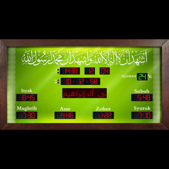 Jam Azan Digital Masjid Taqwim Jakim Shopee Singapore