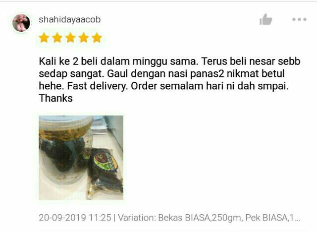 1kg Black Jawang Sambal Shopee Singapore