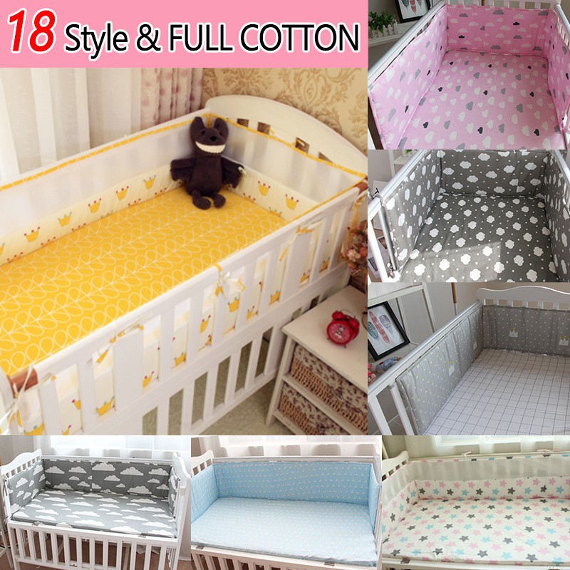 200cm Washable Newborn Baby Crib Bumper Protector Infant Baby