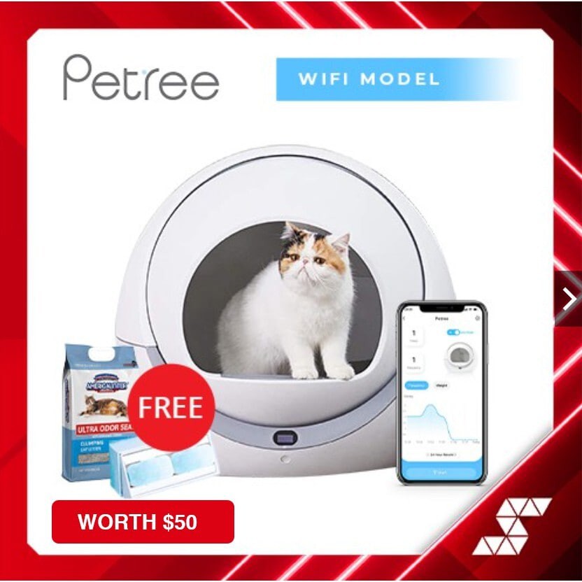 PETREE Automatic Cat Litter Box WIFI Model 2021 For All Cats 1 Year
