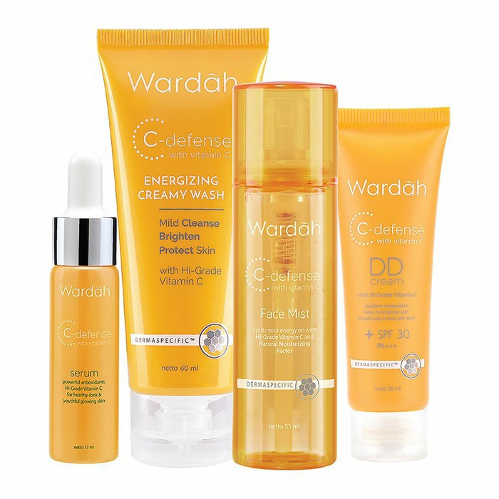 Wardah C Defense Series Series C Defense Skincare Skin Care Creamy Wash Serum Dd Cream Spf 30 Shopee Singapore