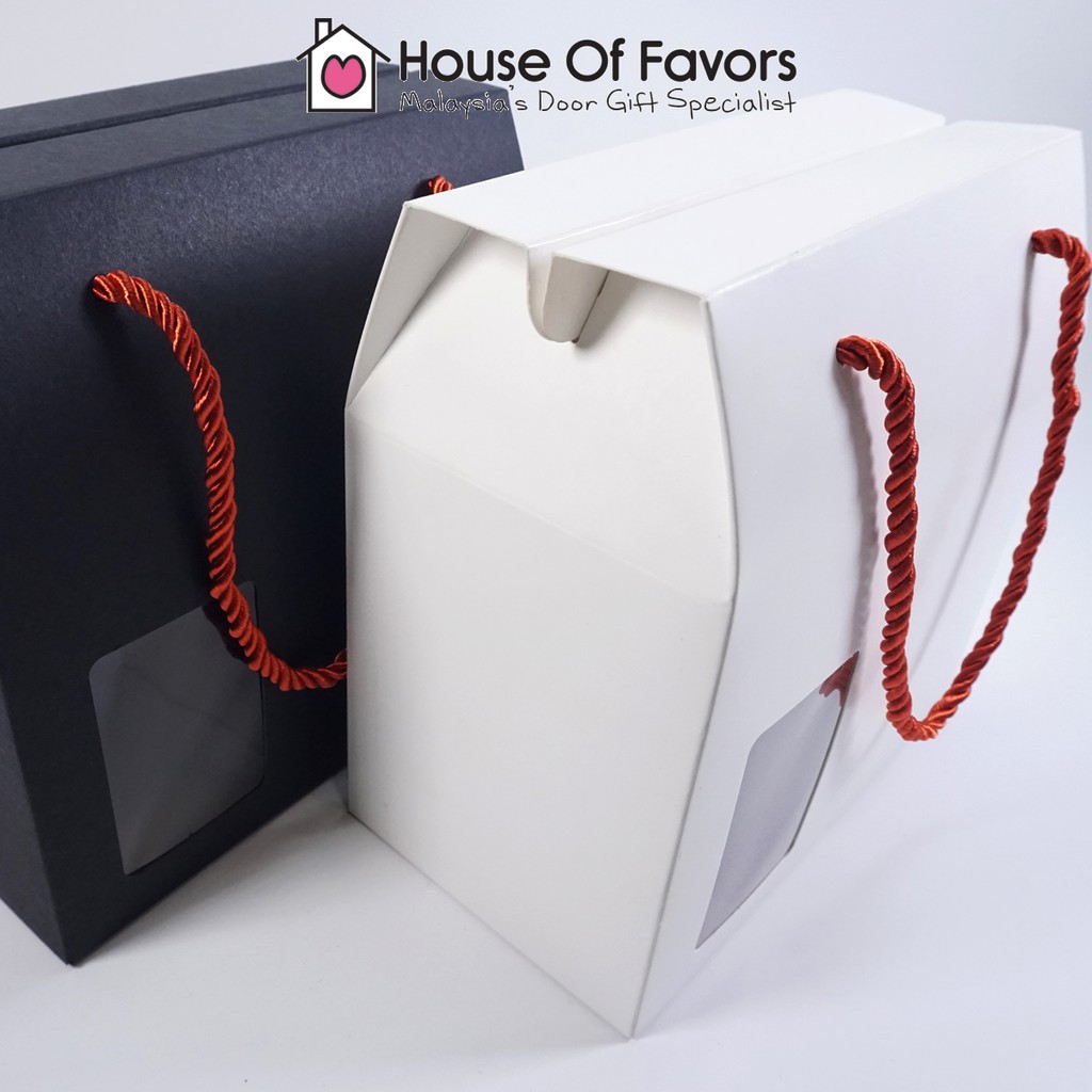 Shop Malaysia 12pcs Large Gable Box With String Window 18x10x18cm Kotak Kahwin Cookies Biskut Glass Jar Balang Kaca Packaging Box Shopee Singapore