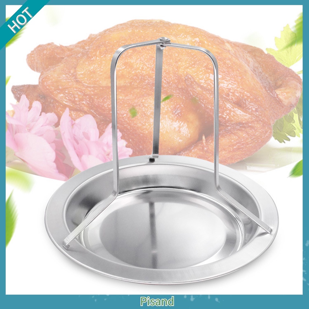 Pisand Outdoor Camping BBQ Stainless Steel Roasting Chicken Duck Holder