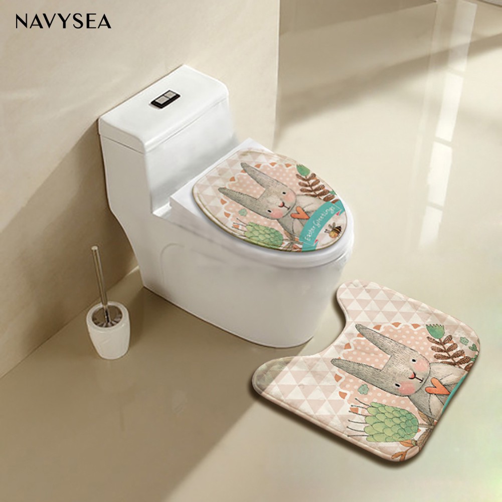 Home Bath Linen Toilet Seat Cover U Shaped Contour Rug Carpet Soft Bathroom Accessories Bath Home Happy Camper Bear 3 Piece Bath Mat Set Bath Rug Set Non Slip Absorbent Flannel Bathroom Mats