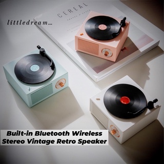 🇸🇬[SG Stock] Bluetooth Speaker Vintage Retro Music Box Type Built-in Stereo Wireless HIFI Aux Support Portable