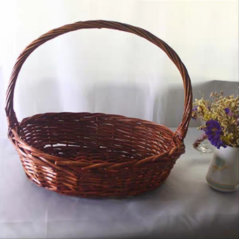 24cmx18cm Bakul Hantaran Bakul Buah Bakul Rotan Ready Stock Shopee Singapore