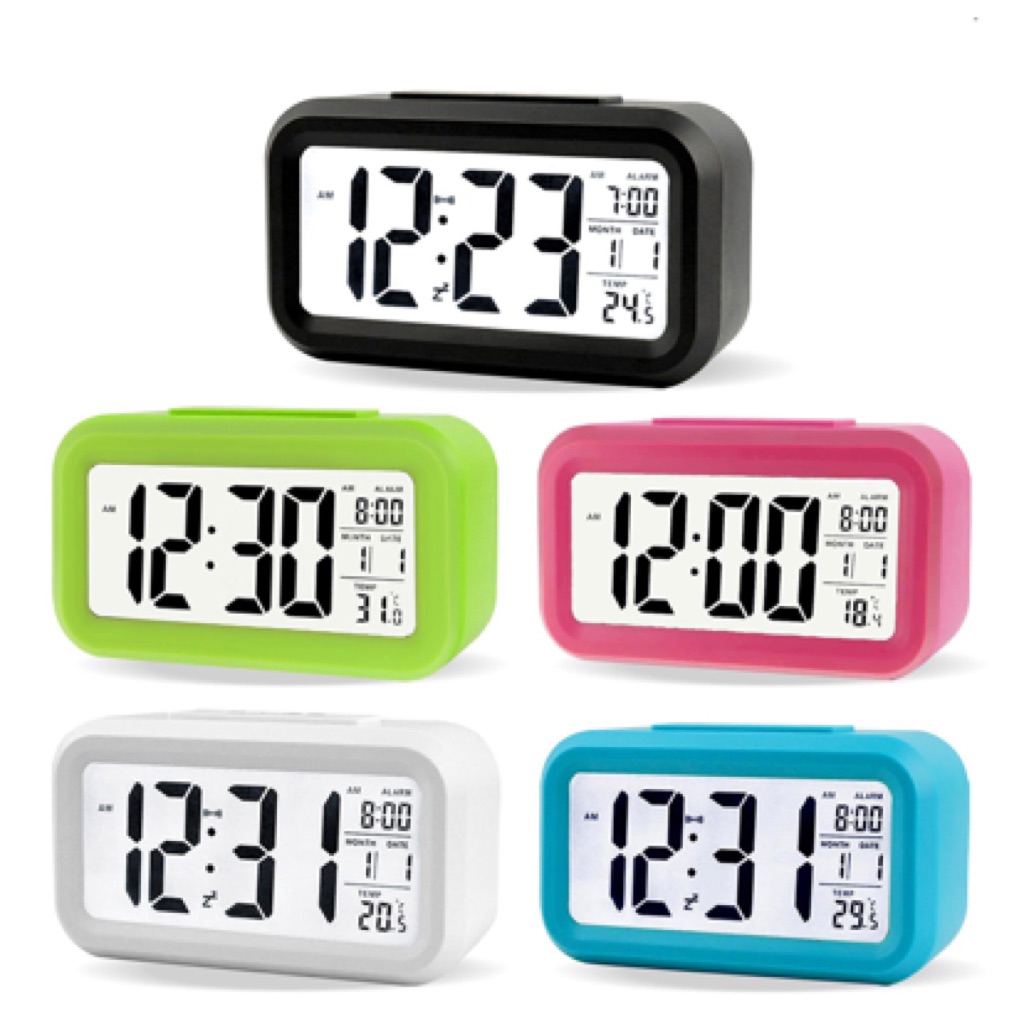 ★SG Ready Stock★5.3inch Smart Simple and Silent LED Digital Alarm Clock w/ Date Display