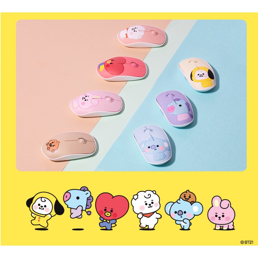 BTS BT21 Official BABY Ver Wireless Silent Mouse Authentic Goods KPOP