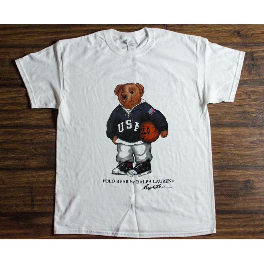 polo bear basketball t shirt
