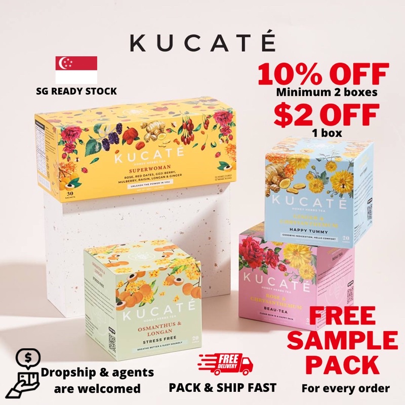 Kucate Herbal Tea Chrysanthemum Ginger Tummy Indigestion Gastric