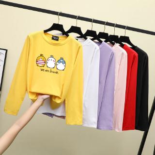 Women T Shirt Murah  Plus  Size  Loose Blouse  Long Sleeve 