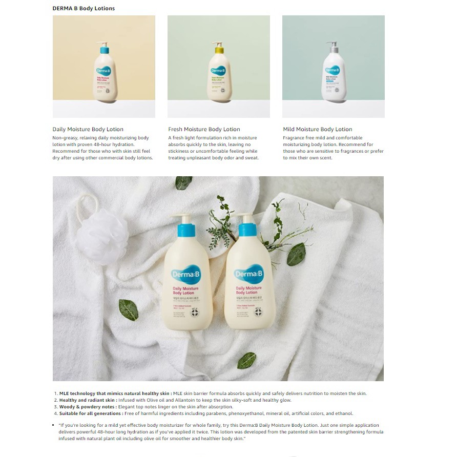 dermadaily moisturizing lotion