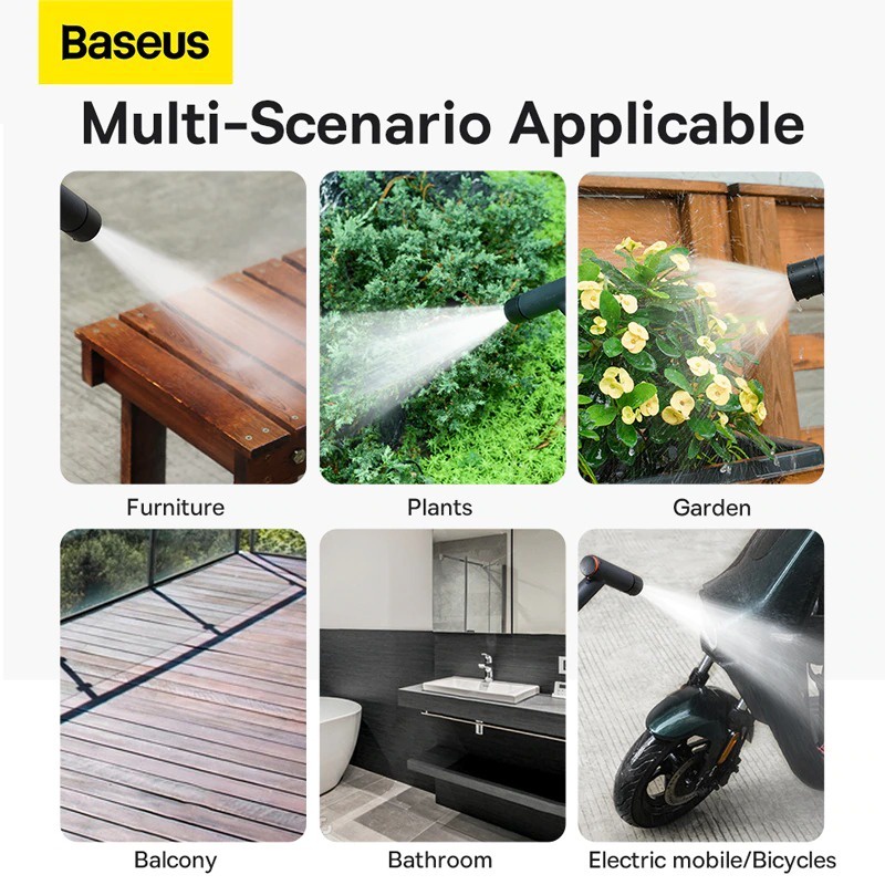 Baseus Car Water Gun GF3 High Pressure Washer Turbo Spray Nozzle with Hose Hand Sprayer Gun for Home Garden Car Cleaning