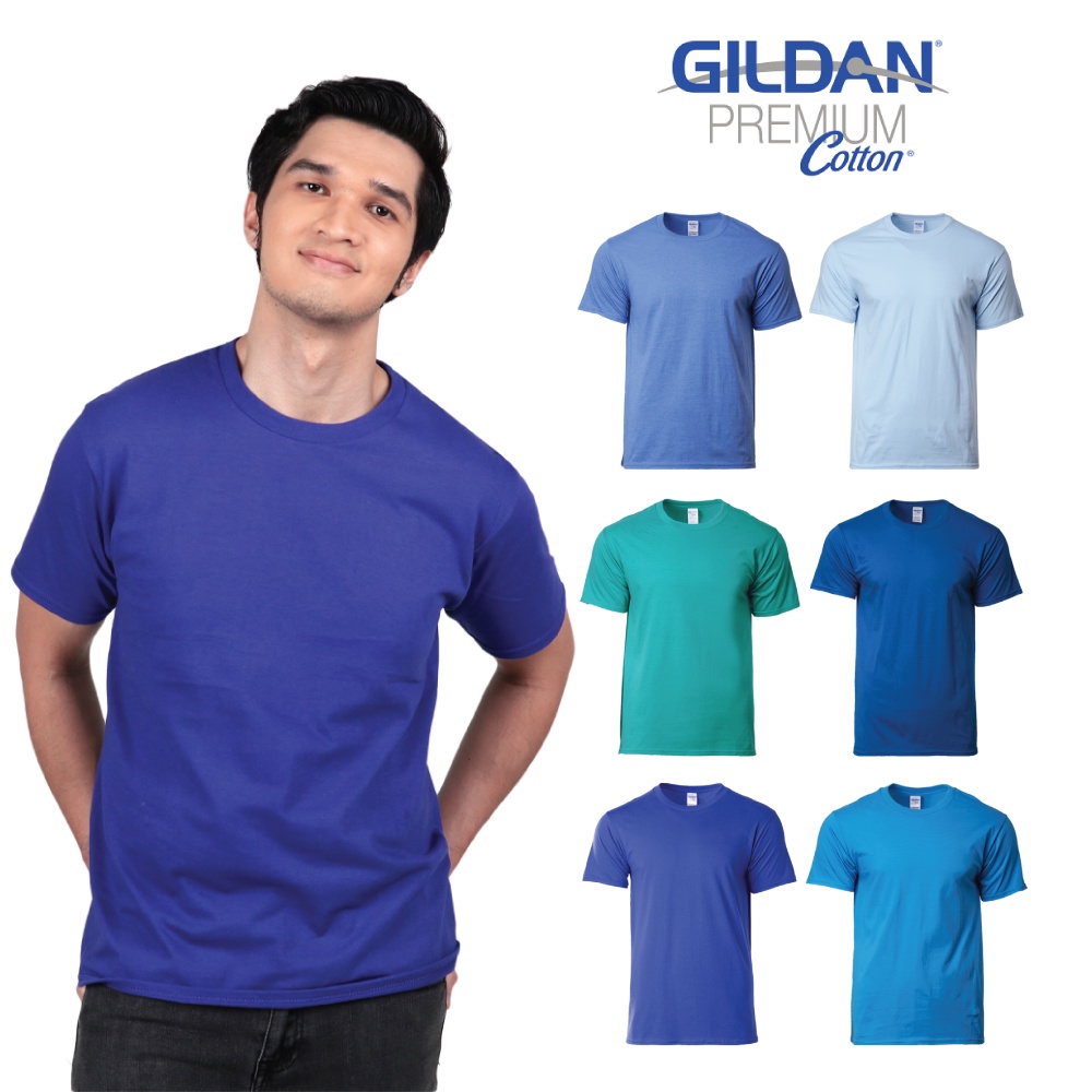 Gildan Premium Cotton 76000 Plain Round Neck T-shirt - Royal Blue ...