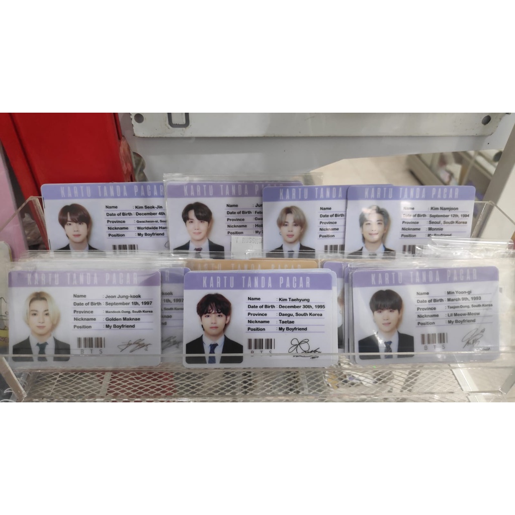 Kpop BTS ID CARD Shopee Singapore