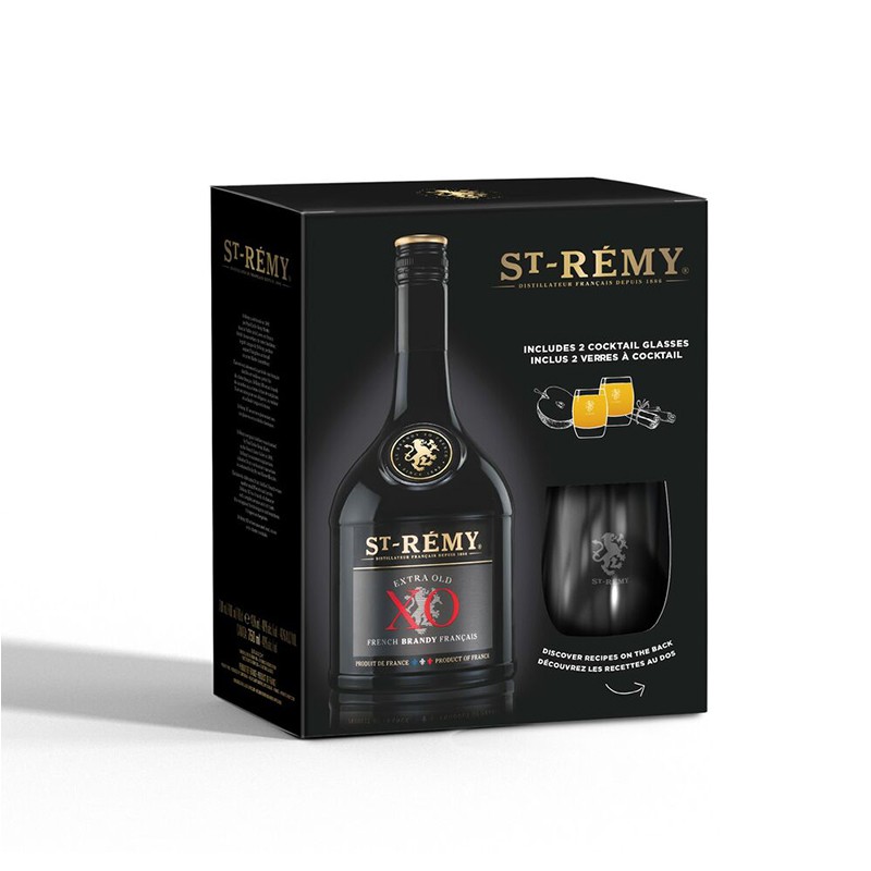 St Remy Brandy Xo Glass Pack Edition 700 Ml Shopee Singapore