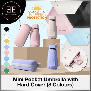 Mini Umbrella Folding Umbrellas Small Pocket Sunny lightweight Creative vinyl UV Protect Protection Sun Umbrella Pocket