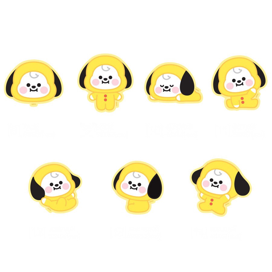 kpop bts bt21 kawaii cartoon sticker scrapbooking stickers aesthetic