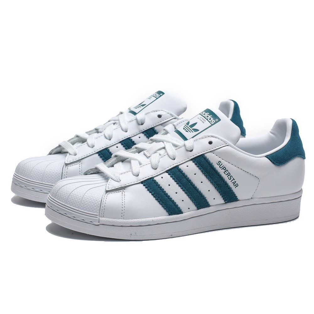 adidas originals superstar blue and white