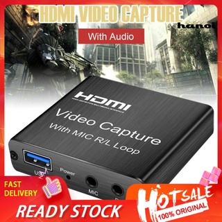 HN_USB 3.0 HDMI 1080P Video Capture Audio Card Home Office Game Recording with Mic