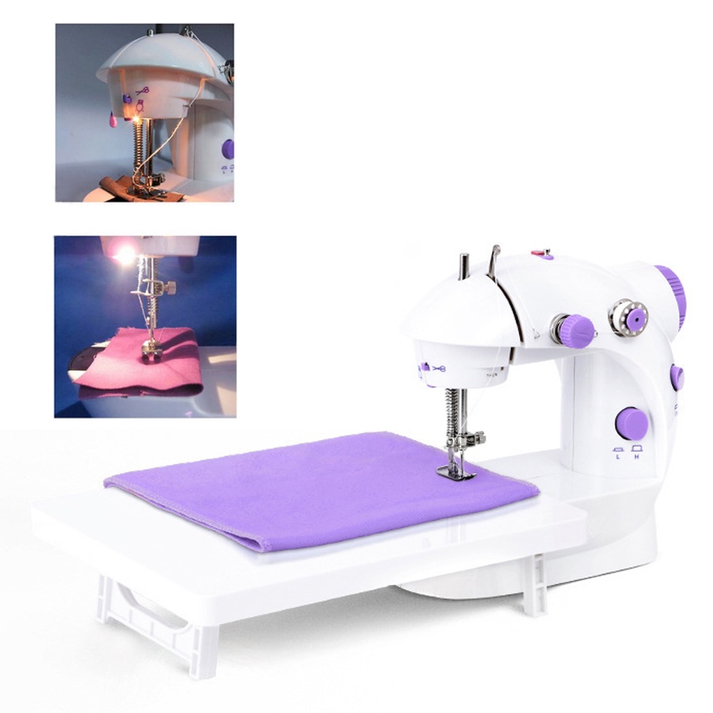 Home Electric Sewing Machine Household Double Speed portable with LED Lamp Mini Desktop multi