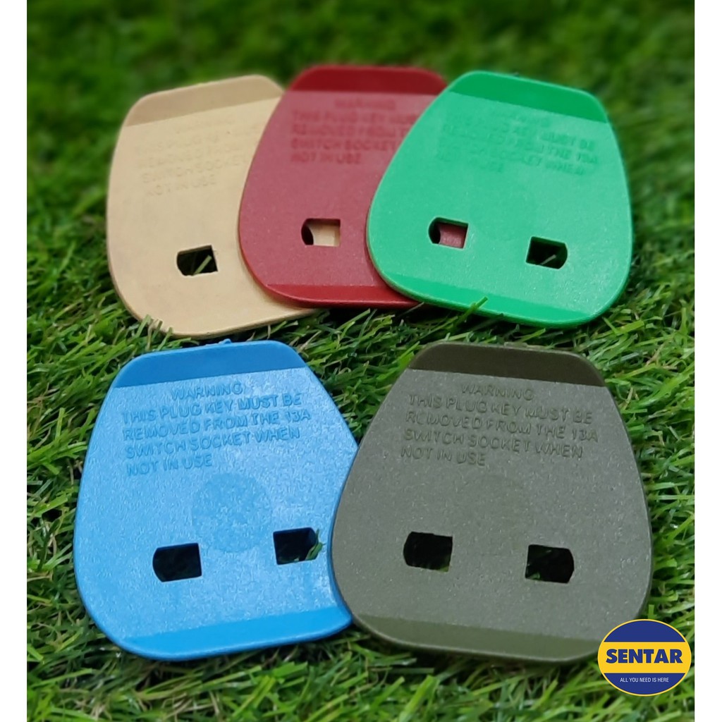 [100 Original] MultiColour Plastic Safety Plug Key 2Pin Converter
